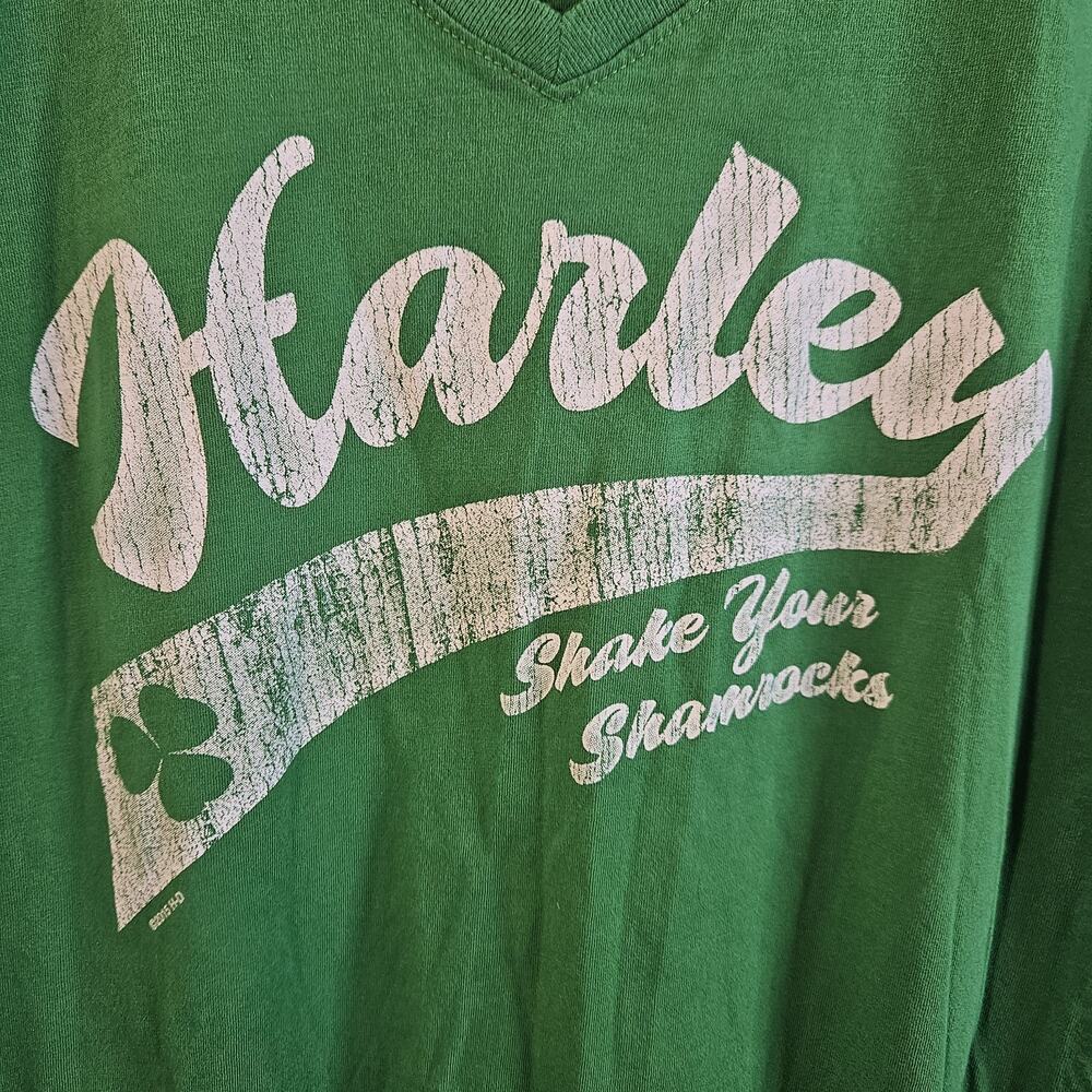 Harley-Davidson Shirt Womens XL Shake Your Shamrock St Patrick Tee - Picture 2 of 6